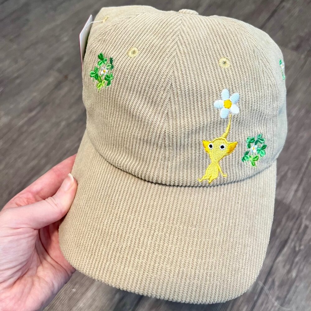 NWT Official Nintendo World Pikmin Corduroy Baseball Cap Hat NY New York